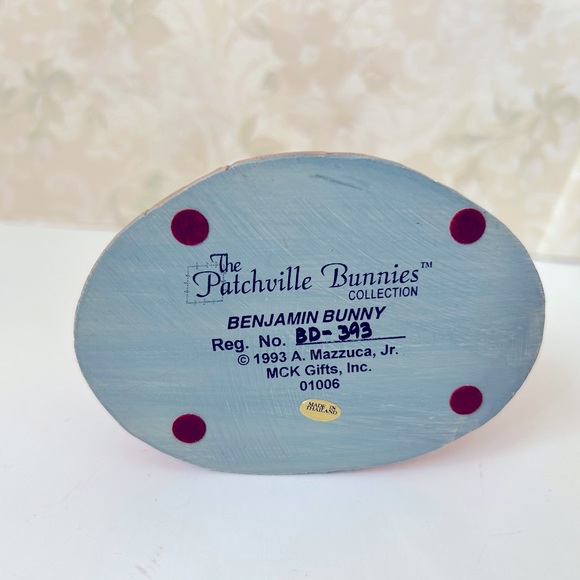 Patchville Bunnies Benjamin Bunny Book Reading 1993 Collection - Picture 3 of 3